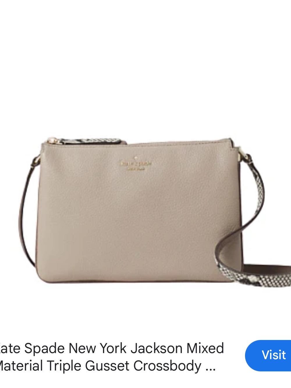 kate spade Pebbled Leather Crossbody in Blush Taupe